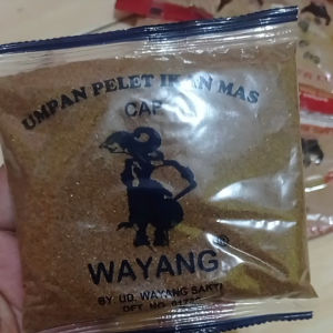 umpan pelet ikan mas wayang coklat