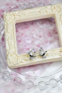 Subang Kristal Natural Crystal Clear Quartz Earrings 925 Silver Pin 天然水晶爱心白水晶耳钉925纯银耳针 2812