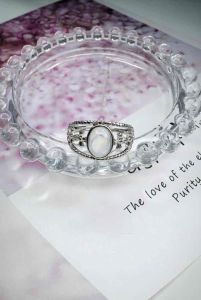 Cincin Kristal Natural Crystal Clear Quartz Silver Rings 天然水晶星光白水晶戒指