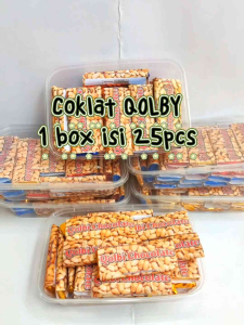 Coklat QOLBY enak lembut lumer 1 box isi 25 sudah izin PIRT aman & Halal