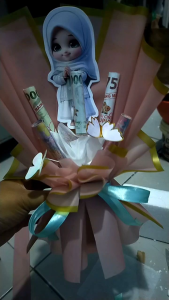 Buket kecil topper edisi Lebaran 5 slot