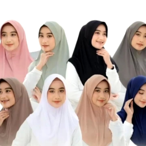 BIG PROMO 100RB DAPAT 10 PCS HIJAB INSTAN POLOS SIZE M UNIVERSAL