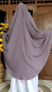 Diandra Hijab Jilbab Khimar Kerudung Instan Jumbo Wollycrepe Size XXXL Pet Antem