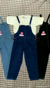 Overall Anak Usia 2-7 Tahun Jumpsuit Jeans Karakter Barbie Unicorn Lutso Series Celana Kodok Jeans Denim