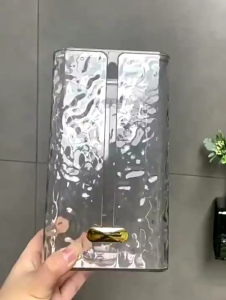 Kotak Tissue Kamar mandi Dengan Desain Glacial Veins / Tissue Box Tempel Dinding