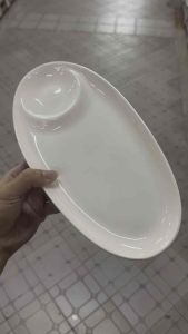 APPN.(มีคลิปรีวิวสินค้าจริง) จาน จานใส่อาหาร จานกับข้าว จานซูชิ จานใส่กุ้งแช่น้ำปลา จานแซลมอน จานยาว จานมีช่องใส่น้ำจิ้ม จานใส่ของทอด จานใส่เฟรนฟาย จานใส่เกี๊ยวทอด จานลูกชิ้น วัสดุเซรามิก เกรดA ผิวเงา 10.8“ สินค้าพร้อมส่ง (1696611254)