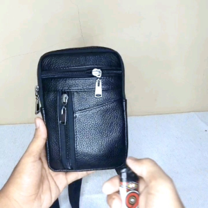 Tas Selempang Kulit Sapi Model Saku Miring: Tas HP Selempang Berkualitas