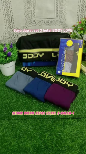 BODY LOVE Seluar Dalam Lelaki Men Brief Underwear 3PCS 3 in 1 spender Underw BODY LOVE 1 KOTAK 3HELAI Menswear Cotton