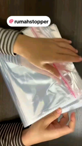 Plastik Opp tebal 07 (40 micron) / plastik baju / plastik opp seal double ventilasi (100 lembar)