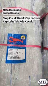 060 x 3" 3 1/2" 4" 4 1/4" 4 1/2" 5" 5 1/2" 6" 7" x 60MD x 91.4MTR Mata Melintang Fishing Net Jaring Tangsi Pukat Ikan