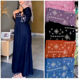 Gamis Bahan Twill LD 110: Desain Gamis Wanita Modern & Nyaman