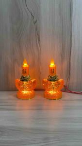Đèn thờ thỏi vàng để bàn thờ thần tài thu hút tài lộc phong thủy cao 16cm