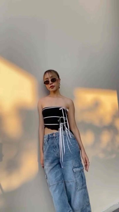 HYDE - PINKY RIBBON TUBE TOP 🎀ผูกโบว์ได้ตามใจชอบ ผูกได้หลายเเบบมากๆค่ะ ...