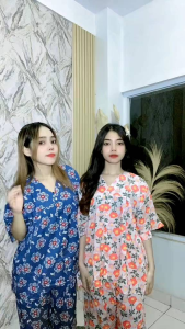 LULA ONE SET SETELAN ONE SET TANGAN PENDEK BAJU SANTAI PAJAMAS ADEM