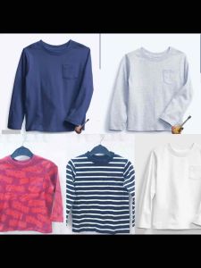 Áo thun dài tay thu đông có túi ngực nhí (VNXK) size 10-22kg