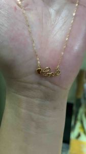 PAWNABLE 18K Saudi Gold Solid Heart-Love Necklace ✨