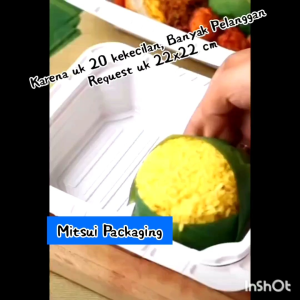 Wax Paper / Kertas Nasi / Baking Laminasi Motif DAUN PISANG uk 22 x 22 cm ~ 50 PCS ~ DESAIN BARU