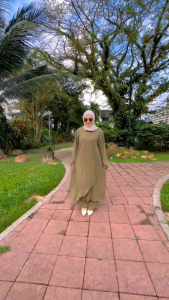 Set Jubah baju dan seluar Muslimah (loose)-Ready stock
