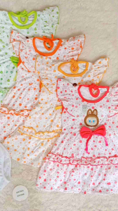 Dress Bayi Perempuan dan Celana / Baju Anak Perempuan Rok Gaun Usia 3-18 Bulan Motif Labubu