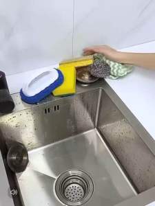 【Local Seller】 Multi-functional Stainless Steel Kitchen Sink Organizer Sponge Dishcloth Drainage Holder Drain Basket Kitchen Storage Rack