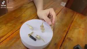 jack Mỏ chim cao cấp mạ vàng- jack chuyển bắp chuối ssang mỏ chim mềm (đơn giá 1 chiếc)