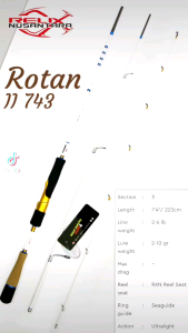 Joran Traveller Rotan 743 2-6lb Spinning by Relix Nusantara