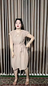 [KEVIN STORE] DRESS PLISKET TALI PINGGANG TERBARU/ DRESS WANITA KEKINIAN / BAJU WANITA