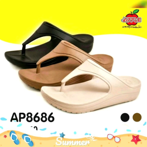 Red apple รุ่นAP8686 รองเท้าแตะแบบหนีบ สีดําตาลครีม ไซส์ 36-40