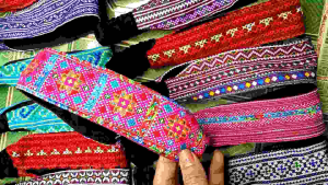 Băng đô bờm thổ cẩm turban thổ cẩm thêu tay quà tặng handmade