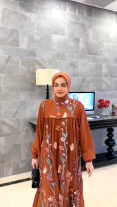 ALEVIA DRESS: Baju Dress Bunga Ceruty