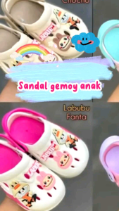 SENDAL ANAK LABUBU BAIM/KARAKTER LABUBU VIRAL
