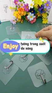 Combo 50 chiếc móc dính cường lực Trong suốt ( 50 cái)