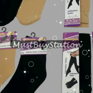 MBS Muslimah Aurat Ankle Low High Stockig Knee Two Toe Stocking (Multiple Design)