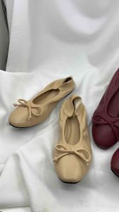 D129 รองเท้าบัลเล่ห์ รองเท้าส้นเตี้ย หัวมน พื้นนิ่ม ไซส์ 35-42 รองเท้าทำงาน ทรงสวย พร้อมส่ง