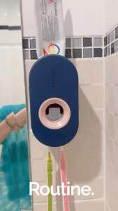 ที่บีบยาสีฟันอัตโนมัติ ที่บีบยาสีฟันติดผนัง ที่แขวนแปรงสีฟัน ที่บีบยาสีฟันในห้องน้ำ