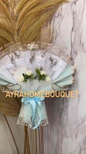 [20 SLOT COMPLETE] Kerangka Money Bouquet Buket Bunga Uang Kosong isi 20 Lembar Snack Free Bunga Korean Jaring Ucapan