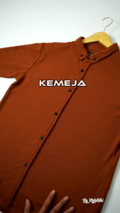Kemeja koko Pria polos lengan panjang