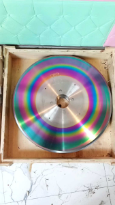 Baja D2 warna pelangi & emas baja putih D2 berkualitas tinggi bekas bahan pembuatan bilah asli Germany