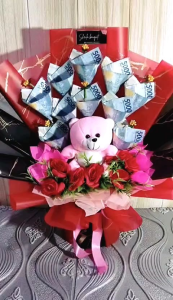 Buket Boneka Bertabur Bungabuket Uang Mainan 10 Slot: Hadiah Ulang Tahun & Acara Spesial