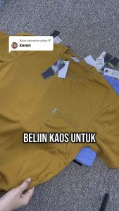 Paket isi 4pcs Baju Kaos Polos Model Saku atau Pocket Bahan semi katun lembut dan adem