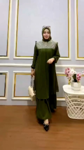 GAMIS PLISKET SET JILBAB SEGI EMPAT GAMIS MEWAH TERBARU