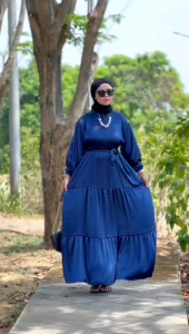 Luna Dress Cradenza Shimmer Silk Premium: Gamis Wanita Busui Terbaru