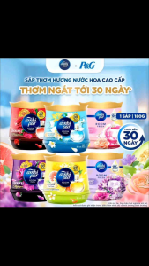 6 hộp sáp thơm (giá sỉ) Phòng P&G Ambi Pur Hương Nước Hoa Cao Cấp Thơm Ngát Tối 30 Ngày