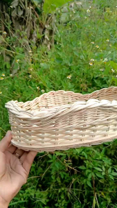 keranjang rotan ombak hight quality parcel buah dan seserahan