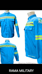 KAMEJA SAFETY KAMEJA KERJA PROYEK LIS STABILO REFLECTIVE PREMIUM