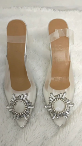 SALE! Heels 8cm Wanita Cantik Elegan Warna Silver GS116617