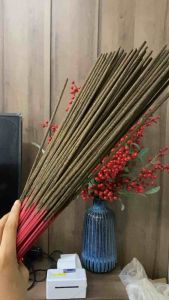 [Combo 100nén] Nhang bài bắc se tay/ hương vuốt (không đậu tàn) -loại dài to 43cm