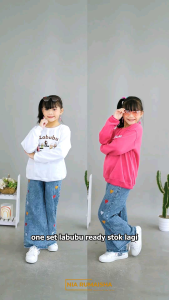 NEW LUMIO SET KIDS - BY NIA RUMAISHA // OOTD SI KECIL BAHAN KATUN COMBAD // CELANA JEANS PINGGANG FULL KERUT
