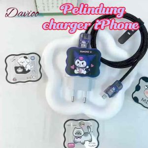 Set 5 PCS Paket Cover Pelindung Kabel & Kepala Charger Untuk Charger Iphone 18w & 20w