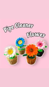 Bunga Pot Mini Bulu Mercy Pipe Cleaner Flower